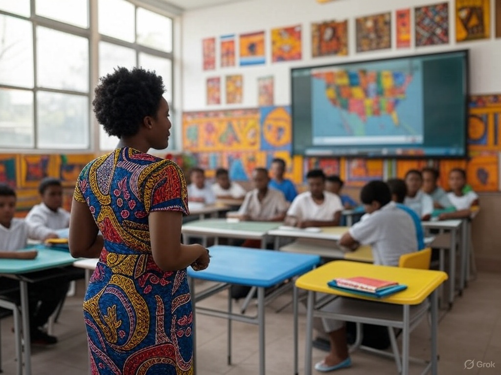 Interactive smartboard in class